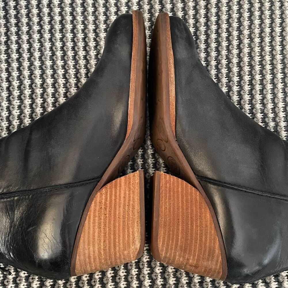 Kork-Ease Chandra Boot Women's Shoe Size 9 Block Heel Bootie Black Leather - Picture 8 of 12